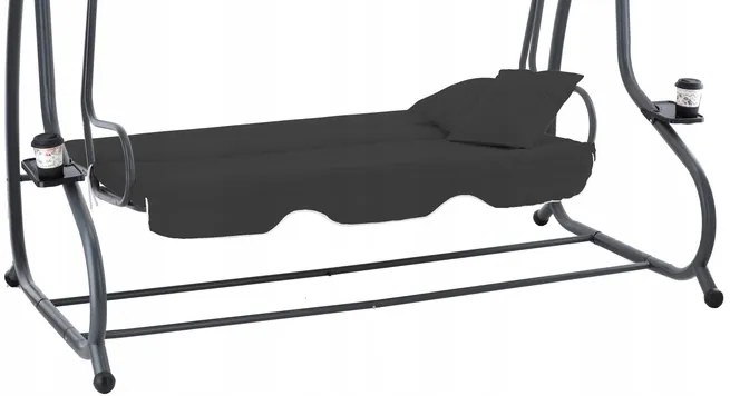 Záhradná hojdačka MARRIANE 2v1 210 cm antracit