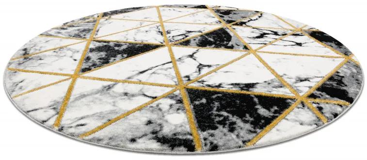 Dywany Łuszczów Kusový koberec Emerald 1020 black and gold kruh - 120x120 (priemer) kruh cm