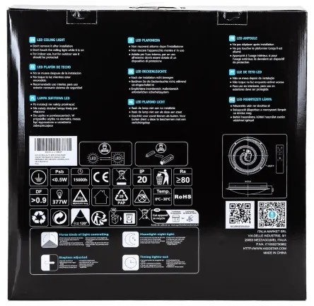 Aigostar - stmievateľné LED stropné svietidlo 60W/230V 2700-6500K priemer 52,7 cm chróm + diaľkové ovládanie