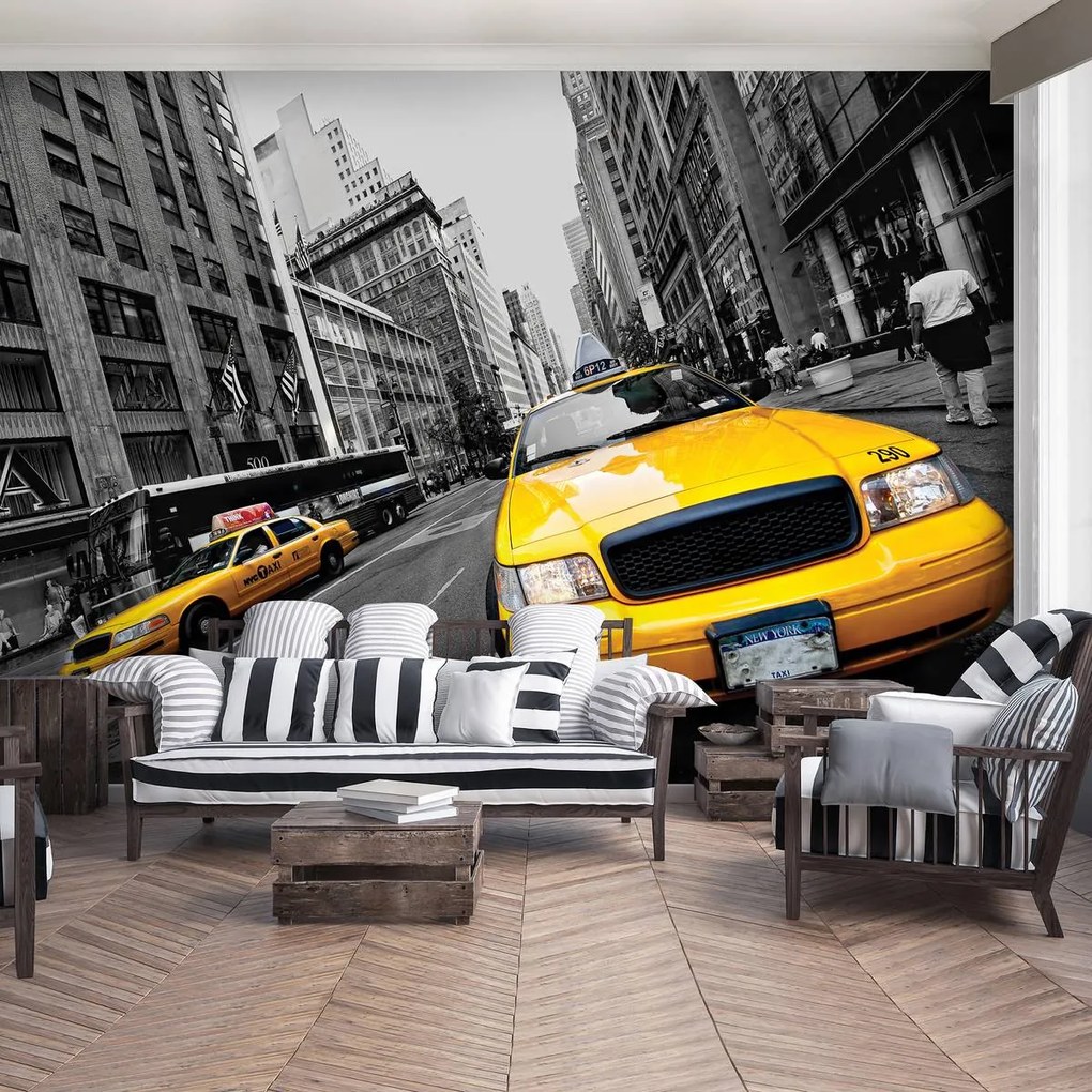 Fototapeta - Žlté taxi (152,5x104 cm)