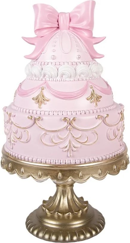 Luxusná dekoratívna torta v ružovo-zlatom prevedení - Ø 19*33 cm