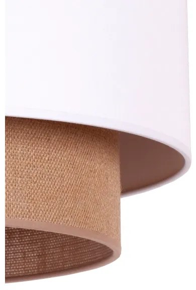 Duolla - Luster na lanku BOHO 1xE27/15W/230V pr. 45 cm biela/hnedá