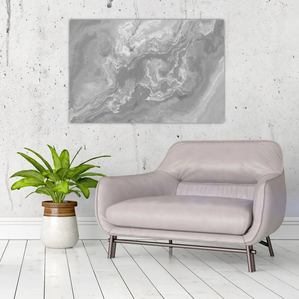 Obraz - Mramor v čiernobielej (90x60 cm)