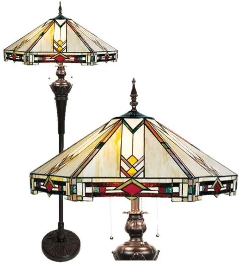Luxury maxi vitráž Tiffany lampa stojacia ACRUX Ø58*170
