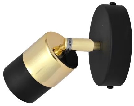 LED Nástenné bodové svietidlo TUBSSON 1xGU10/4,8W/230V čierna/zlatá