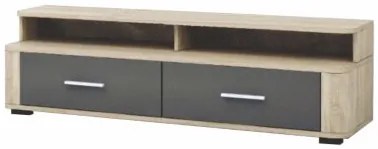 TV stolík/skrinka Fishburn F5 (sonoma + grafit). Akcia -19%. Vlastná spoľahlivá doprava až k Vám domov. 606312