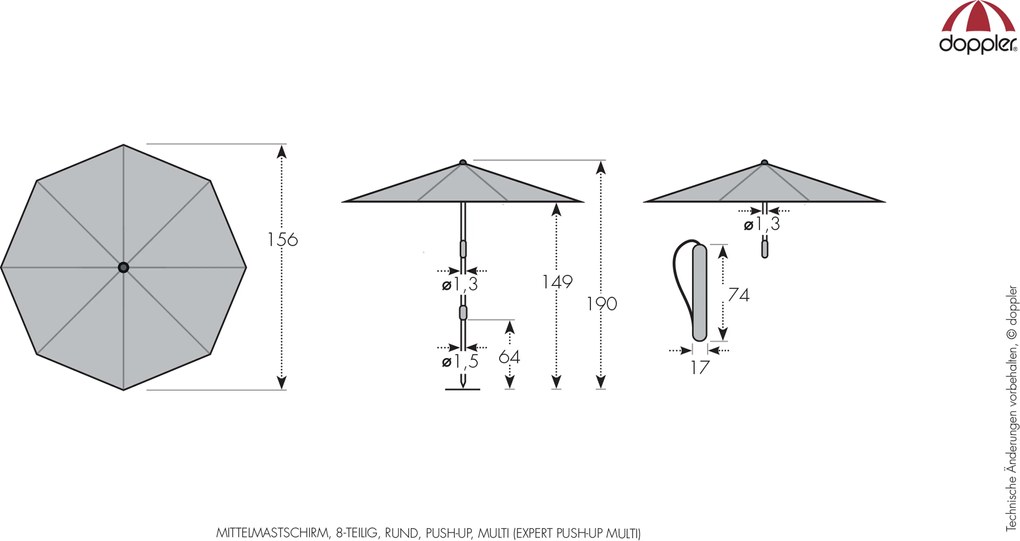 Doppler EXPERT MULTI PUSH UP biela, zelená
