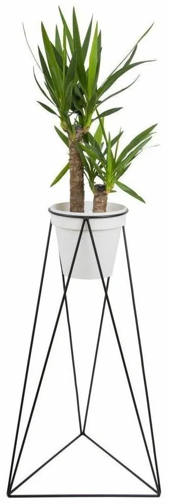 Stojan na kvetináč TRIANGL 90x50 cm čierna