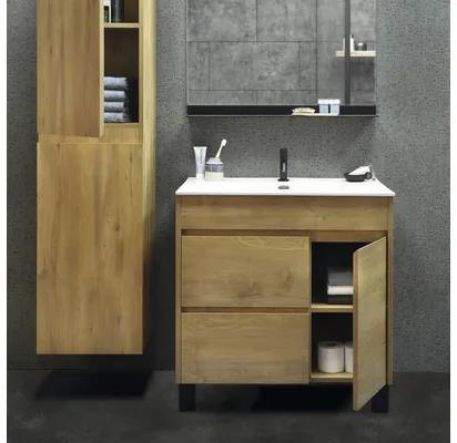 Kúpeľňová skrinka s umývadlom Differnz Sofi dub 80 x 72 x 46 cm