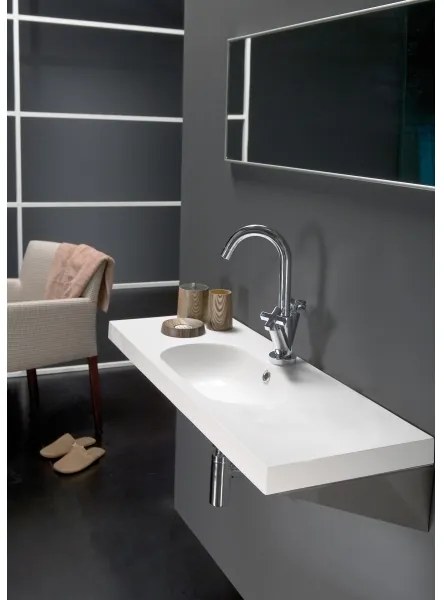 Bathco 0516 - Zapustené umývadlo ICE 60x35 cm živica/biela