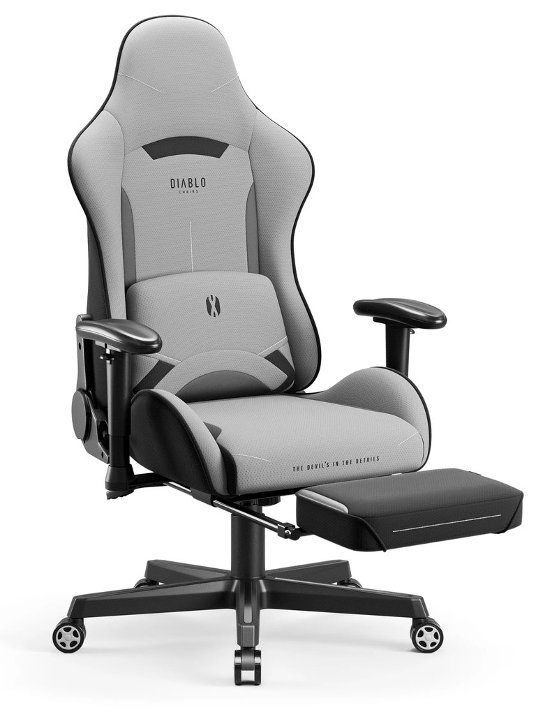 Herná stolička Diablo X-Starter zo šedej tkaniny