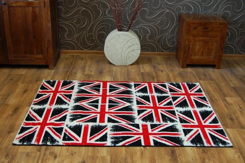 MAXMAX Moderné koberec UK FLAG tmavý