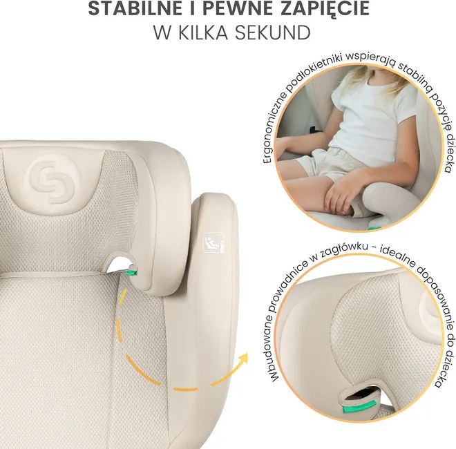 Autosedačka CARETERO BREEZY FIX BLACK (100-150cm)