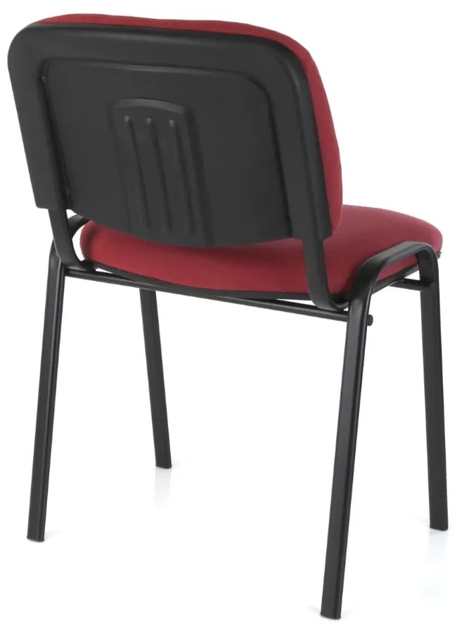 Konferenčná stolička Viva N, čierne nohy, červená