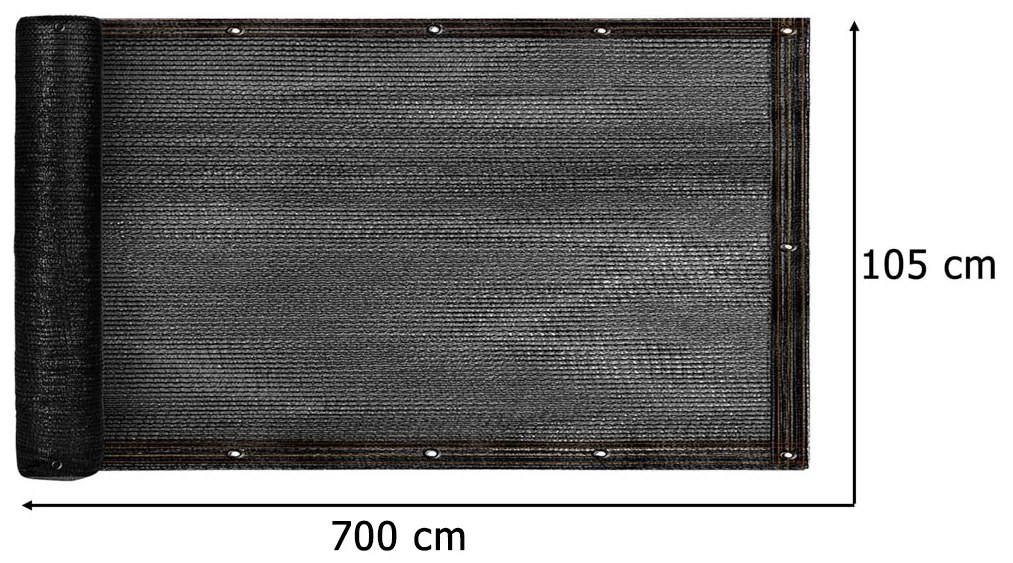 IKO Tieniaca sieť na balkón s príslušenstvom 105x700 CM