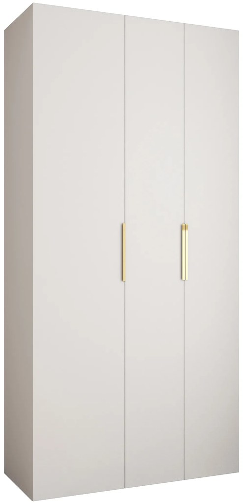 Šatníková skriňa 120 cm Carmela 50-4 (biela + zlatá). Akcia -20%. Vlastná spoľahlivá doprava až k Vám domov. 1126818