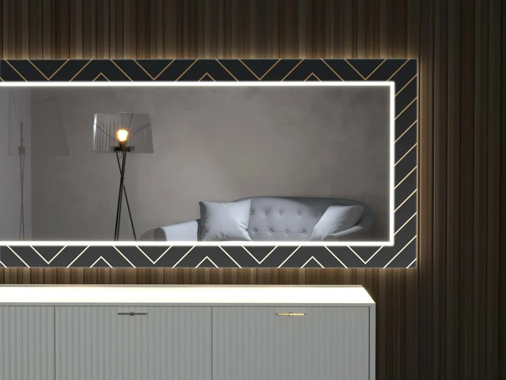 LED zrkadlo s dekorom D12