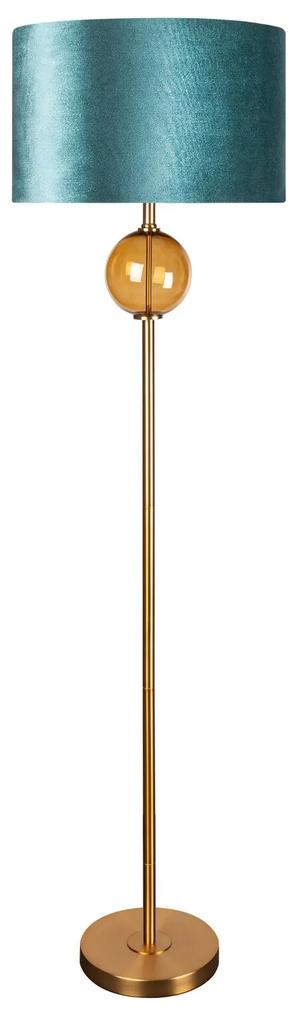 Stojacia lampa Muma 02 46x165 tyrkysovo - zlatá