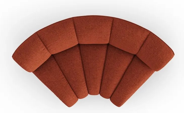 Ženilkový modul pohovky v tehlovej farbe (variabilný roh) Lupine – Micadoni