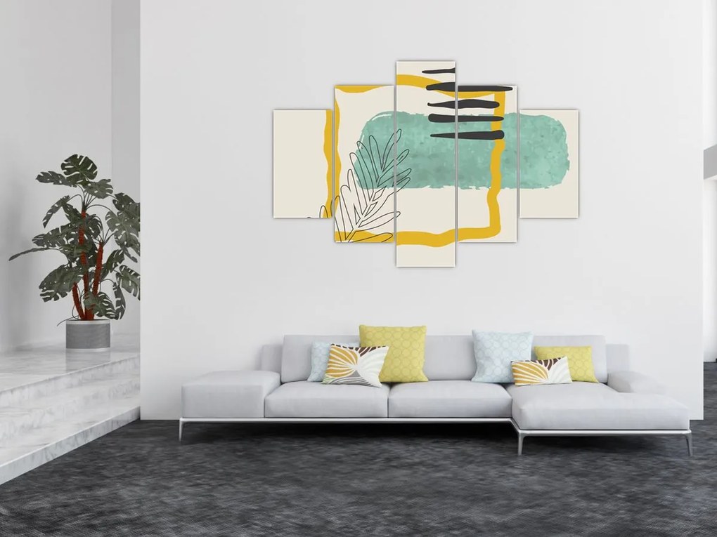 Obraz - Abstraktné listy N⁰2 (150x105 cm)