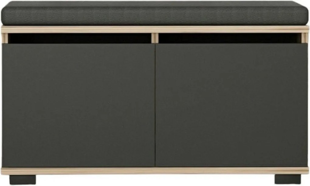 Skrinka na topánky Drago Walnut and Blackčierna