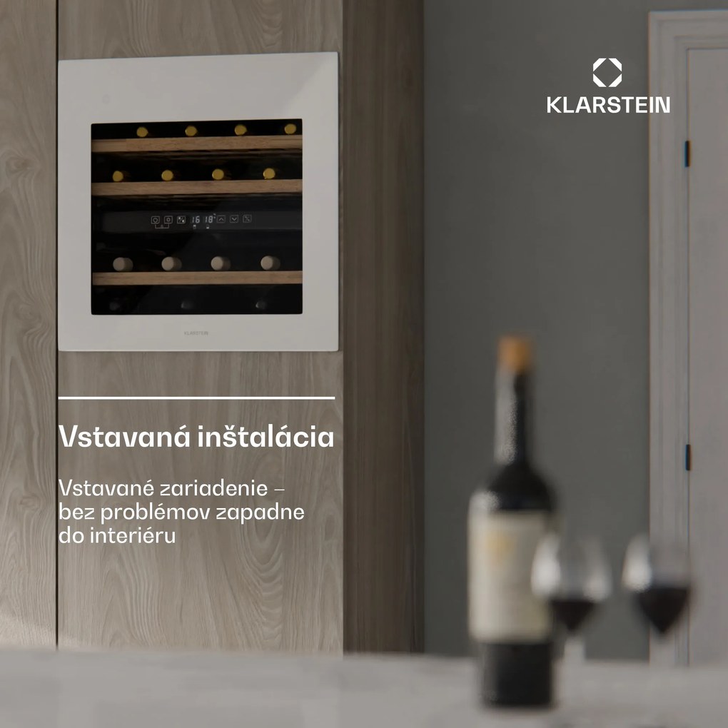 Klarstein Rhone 36 Duo chladnička na víno, 36 fliaš, LED ovládanie, push-to-open, tichá