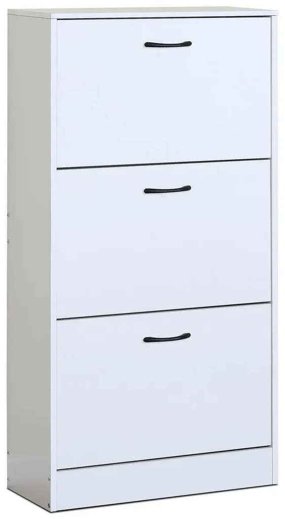 Botník s priehradkami G1016 WT, biela, 3 poschodia