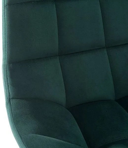 LuxuryForm DESIGN Stolička PARIS VELUR na zlatej podstave s kolieskami - zelená