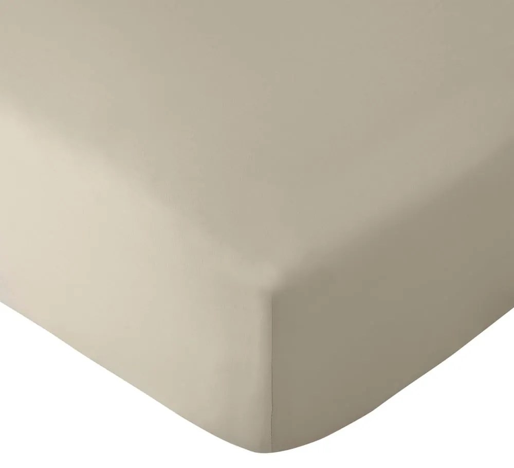 Béžová napínacia plachta 185x200 cm So Soft Non–Iron – Catherine Lansfield