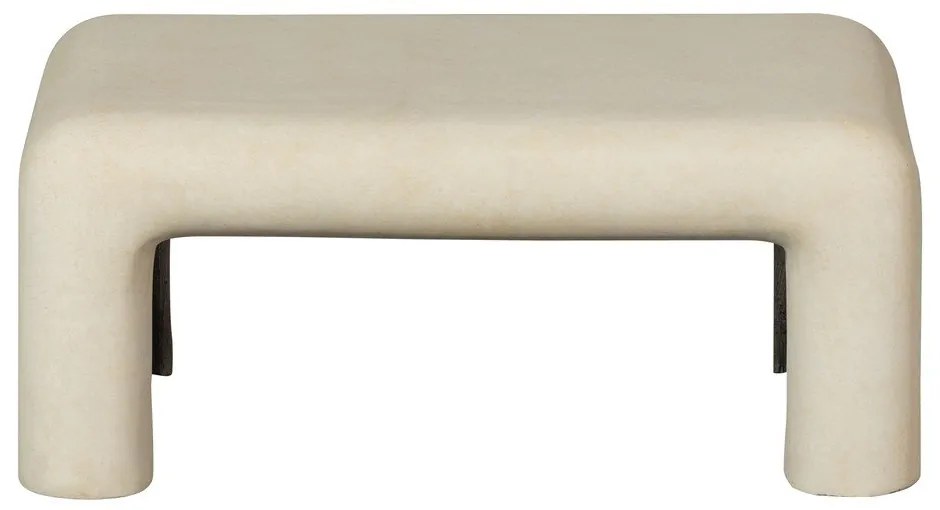 Krémové konferenčné stolíky v súprave 2 ks v dekore kameňa 42x92 cm Stani – WOOOD