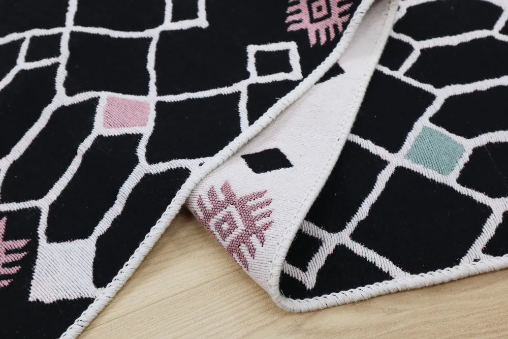 TRHÁK: Kusový koberec Natur Odra, 80x150, čiernobiela, chodba / predsieň, Praktik home