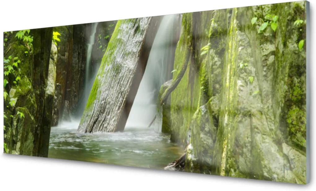 Obraz na skle Sklenený Vodopád Príroda