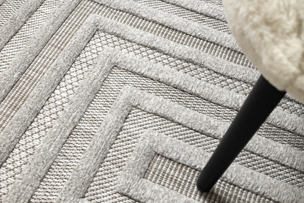 Koberec SANTO SIZAL 0999 Geometrický, sivý