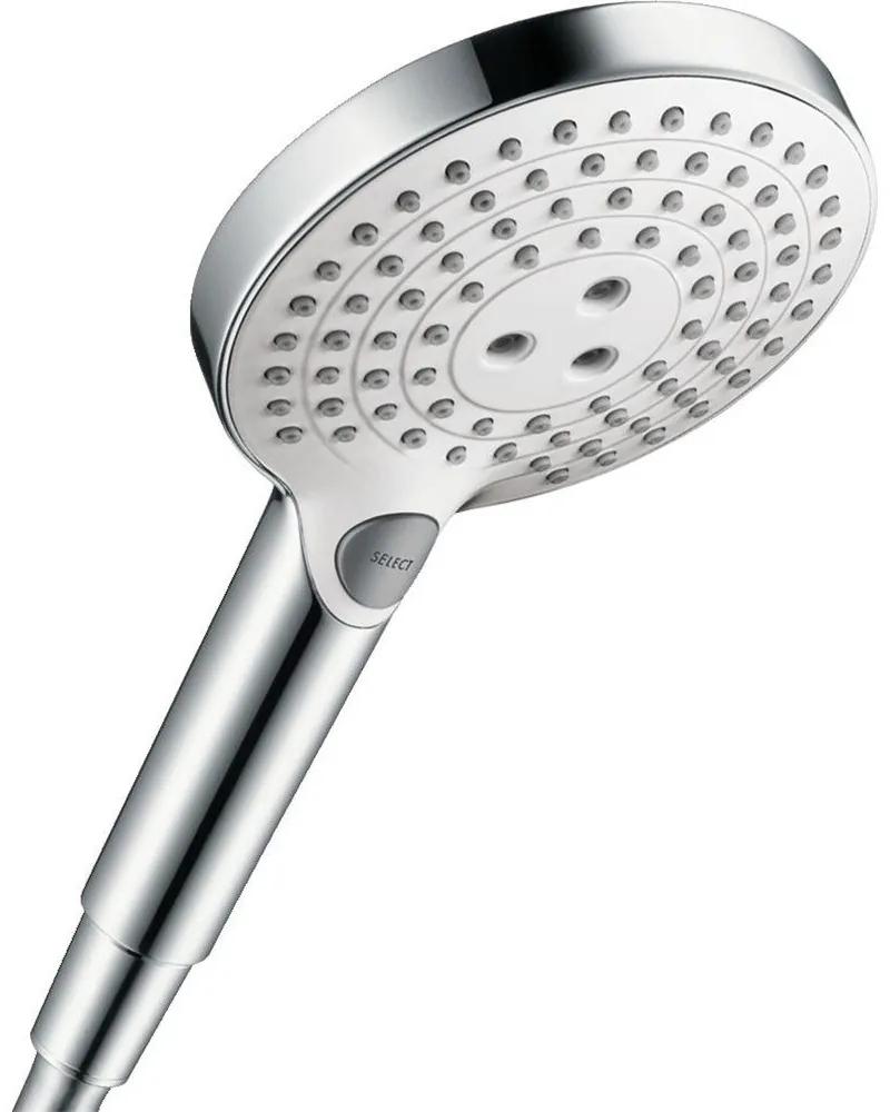 HANSGROHE Raindance Select S ručná sprcha 3jet EcoSmart, priemer 125 mm, biela/chróm, 26531400