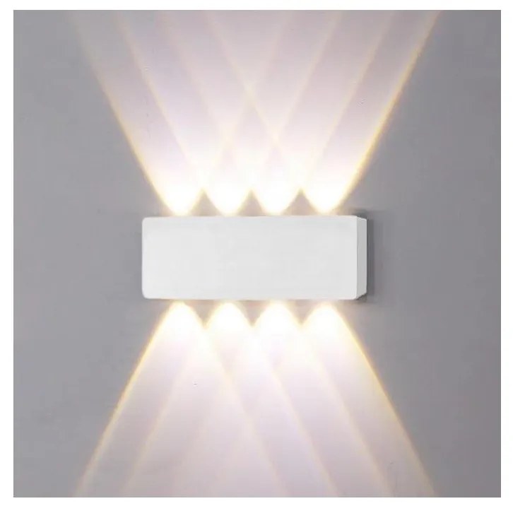 Top Light - LED Vonkajšie nástenné svietidlo LED/8W/230V IP44 4000K biela TP1766
