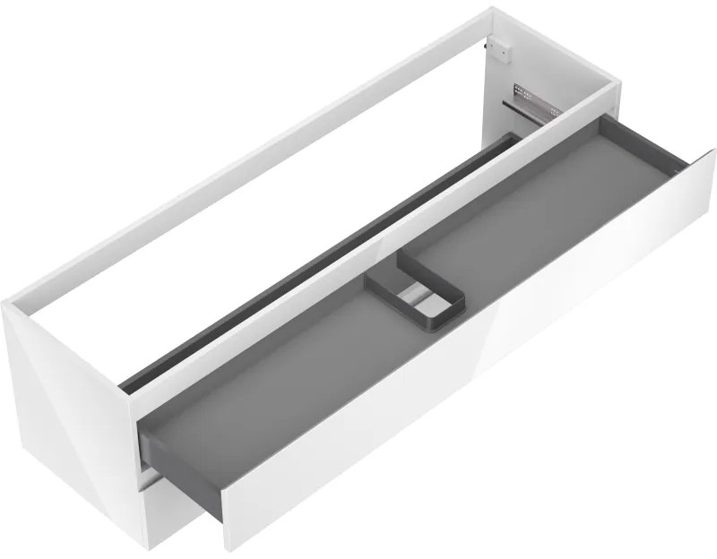 Mexen Orio, kúpeľňová skrinka 160 cm, 2 zásuvky, biela lesklá, 91A10-16047-2-BFF00