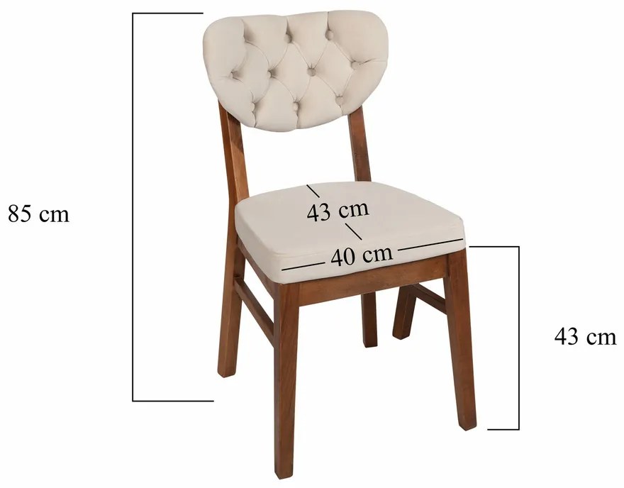 Sada jedálenských stoličiek Elma Beige, 2 ks