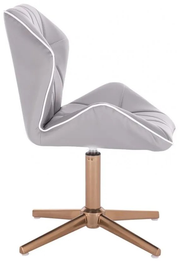 LuxuryForm DESIGN Stolička MILANO MAX na zlatom kríži - šedá