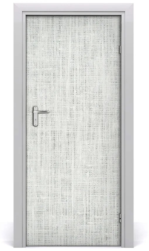 Samolepiace fototapety na dvere Ľanové biele plátno 75x205 cm