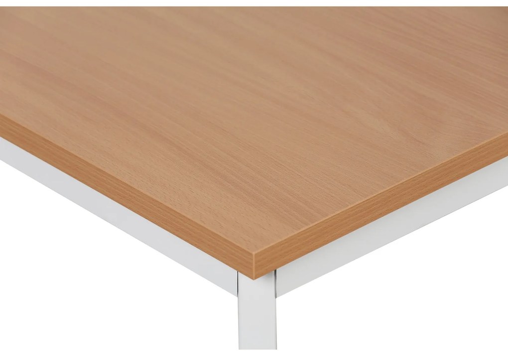 Jedálenský stôl, 800 x 800 mm, sivá podnož, buk
