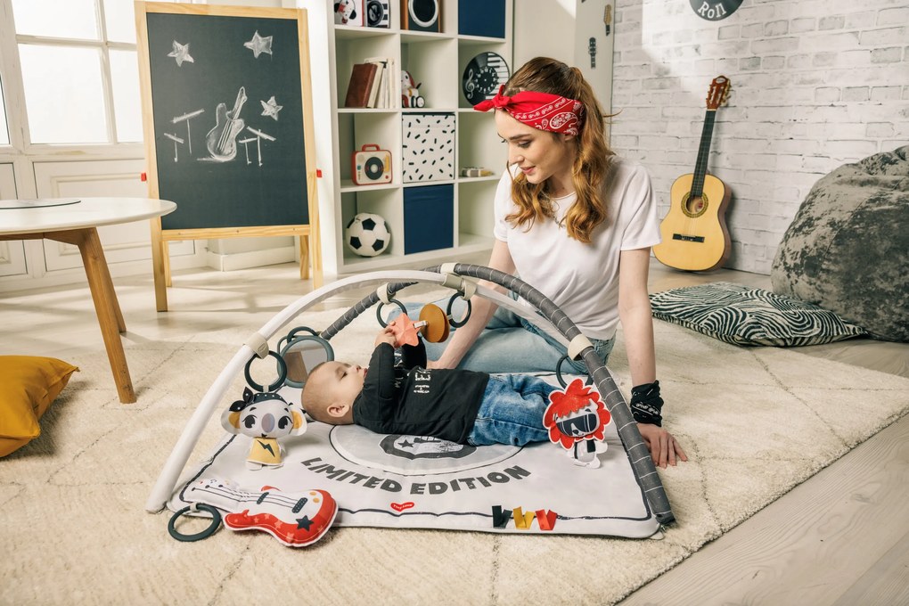 Hracia deka s hrazdou štvorcová Gymini Tiny Rockers