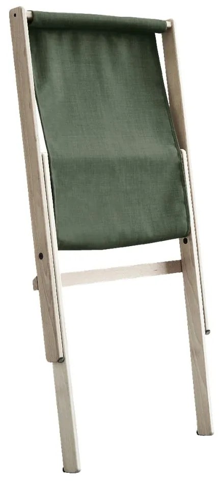 Olivovozelené skladacie kreslo z bukového dreva Karup Design Boogie Raw/Olive Green