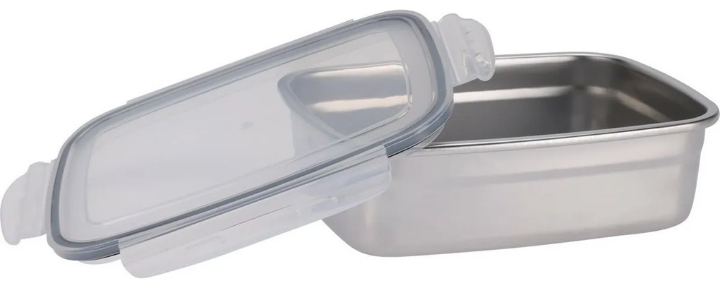 Excellent Houseware Nerezová nádoba s plastovýmviečkom 1250 ml, 1,25 l