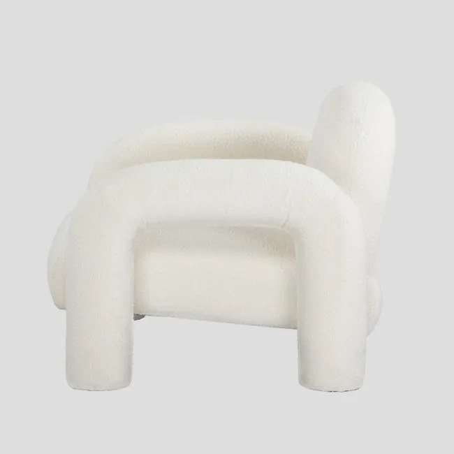 Kreslo SEDIA béžové TEDDY BOUCLÉ 741692