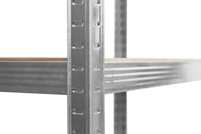 Regál 205x120x45 cm strieborný