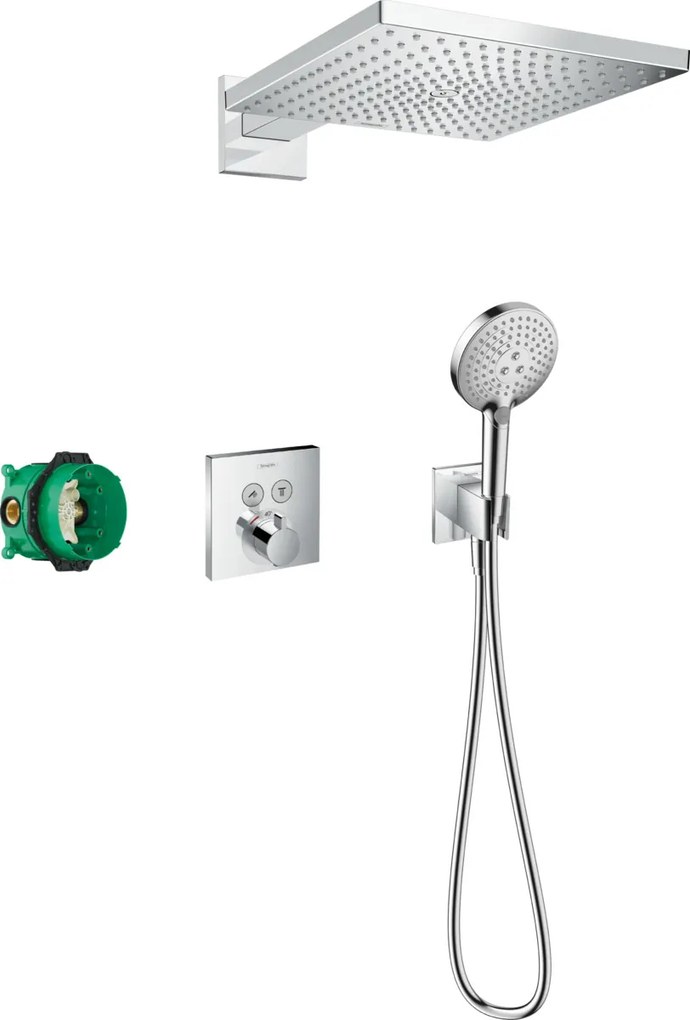 Hansgrohe Raindance E, sprchový systém 300 1jet s termostatom ShowerSelect Square, chrómová, HAN-27952000