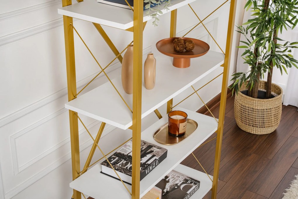 Knižnica Elysian - White, Gold