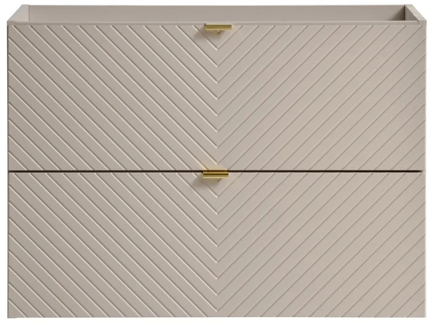 Umývadlová skrinka so zásuvkami Viva Cashmere 82-80-2S kašmírová