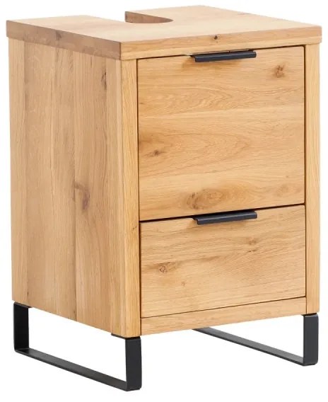 furniture-nabytek.cz - Masívna umývadlová skrinka Sydney z divokého dubu, olejovaná, hnedá – 40×40×60 cm