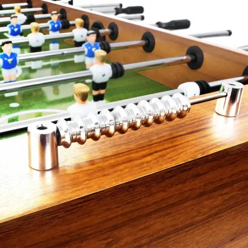 vidaXL Stolný futbal oceľ 60 kg 140x74,5x87,5 cm bledohnedý a čierny-